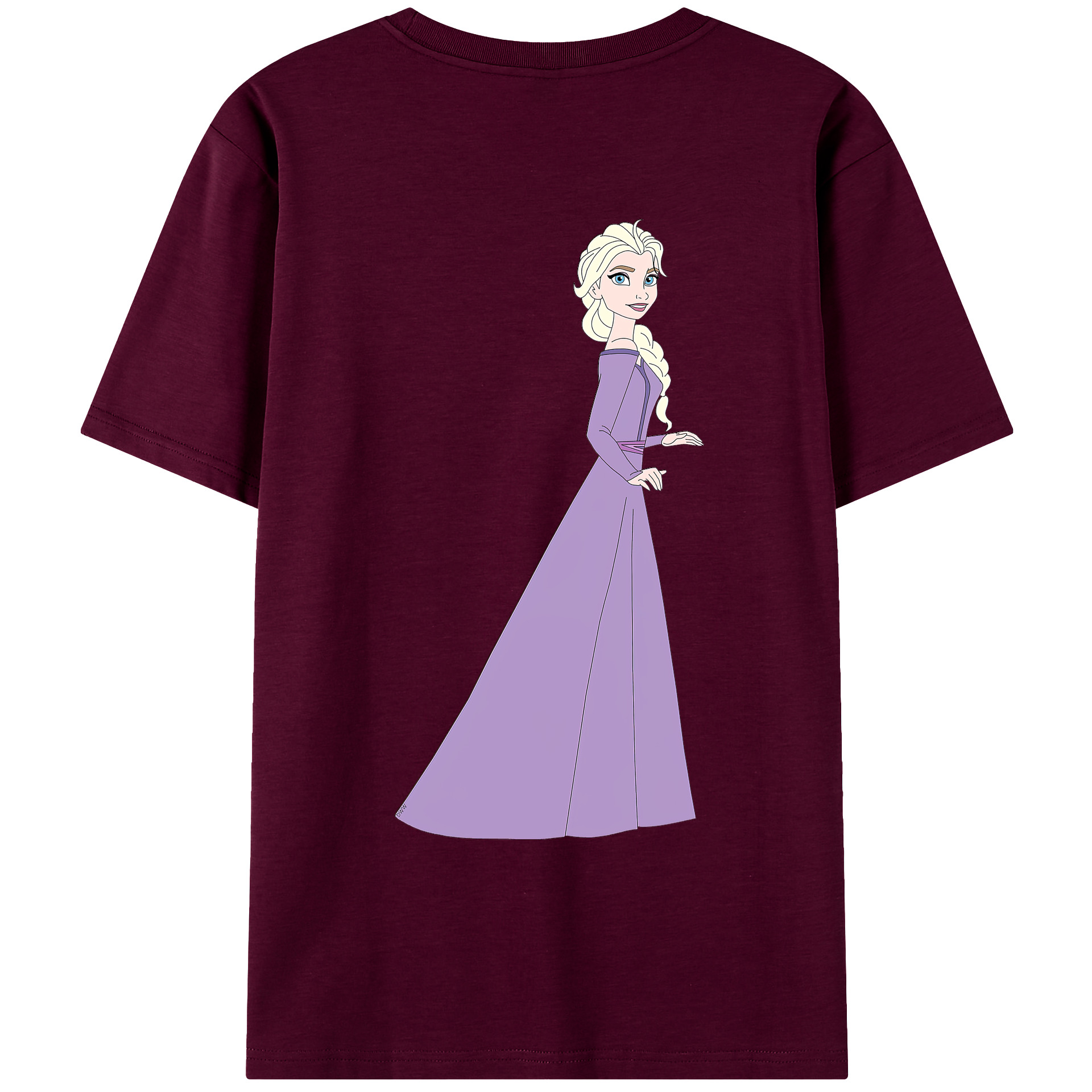 （画像用） アナと雪の女王 アンナ エルサ Frozen Anna Elsa レディース半袖Tシャツ(バックプリント)